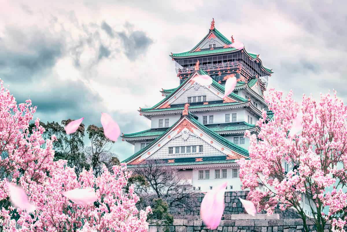 Osaka Castle in spring